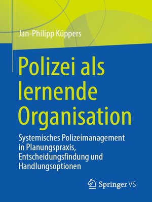 cover image of Polizei als lernende Organisation